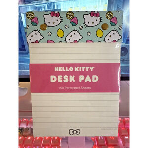 Hello Kitty Desk Pad Strawberry Lemonade Perforated Sheets Notepad 2024 Sanrio